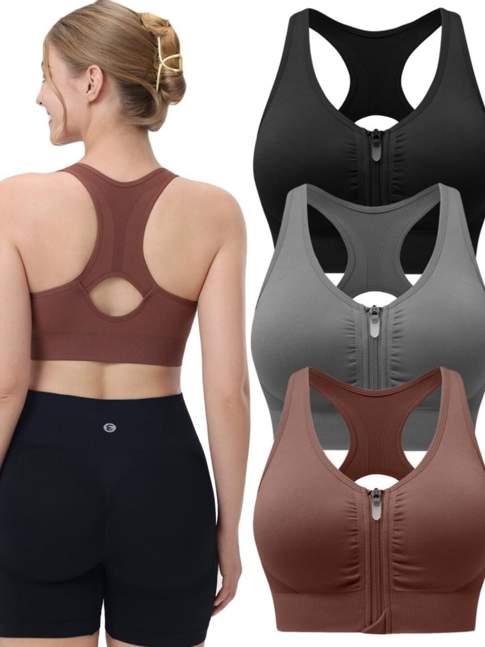Front Closure Compression Bra for Women | Padded, No Underwire, Surgical Support
